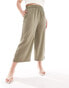 Фото #1 товара Yours wide leg culottes in green