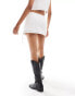 Фото #2 товара Mango western studded mini co-ord skirt in white