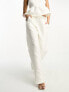 Фото #3 товара Y.A.S Bridal jacquard trousers co-ord in white