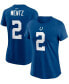 ფოტო #1 პროდუქტის Women's Carson Wentz Royal Indianapolis Colts Name Number T-shirt