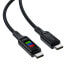 Фото #3 товара Kabel przewód USB-C - USB-C 100W z wyświetlaczem 1.2m czarny