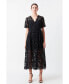 ფოტო #1 პროდუქტის Women's All Over Lace Short Sleeves Midi Dress