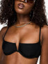 Фото #3 товара South Beach mix and match monowire bikini top with in black