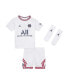 Фото #1 товара Infant Boys and Girls White Paris Saint-Germain 2022/23 Fourth Stadium Kit Set