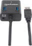 Фото #4 товара HUB USB Manhattan 4x USB-A 3.0 (162302)