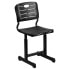 Фото #5 товара Adjustable Height Black Student Chair With Black Pedestal Frame