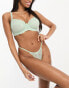 Ivory Rose all over lace tanga thong in sage green