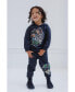 Фото #15 товара Little Boys Grave Digger Monster Mutt Megalodon Fleece Pullover Hoodie & Pants to