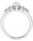 ფოტო #4 პროდუქტის Moissanite (1-1/8 ct. t.w.) Marquise-Cut Engagement Ring in Sterling Silver