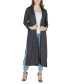 ფოტო #1 პროდუქტის Women's Long Duster Open Front Knit Cardigan Jacket