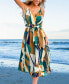 ფოტო #3 პროდუქტის Women's Geometric Sleeveless V-Neck Midi Beach Dress