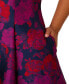 ფოტო #5 პროდუქტის Plus Size Floral Jacquard High-Low-Hem Dress