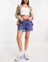 Noisy May denim Mom shorts in blue