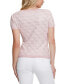 ფოტო #2 პროდუქტის Women's Paige 4G Stones Scoop-Neck Short-Sleeve Sweater