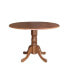Фото #11 товара Round Dual Drop Leaf Pedestal Table