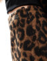 Фото #8 товара ASOS DESIGN tailored a-line mini skirt in brushed leopard