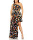 ფოტო #5 პროდუქტის Women's Plus Size Sequin Embellished One Shoulder Asymmetrical Gown