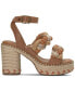 Фото #6 товара Women's Jewelly Braided Ankle-Strap Espadrille Platform Sandals