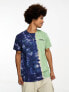 Kavu Klear Above Etch Art ts-hirt in tie dye navy/ green, S - фото #1