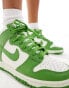 Фото #8 товара Nike Dunk high trainers in white and chlorophyll green