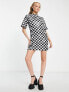 Фото #4 товара Vero Moda checkerboard sequin mini dress in mono