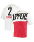 Фото #1 товара Men's Kawhi Leonard White La Clippers Yoke T-shirt