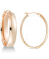 ფოტო #1 პროდუქტის Polished Oval Hoop Earrings in 14k Gold