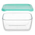 Lunch box Snow 790 ml Green Transparent Glass Polyethylene (12 Units)