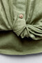 Linen blend shirt with knot detail