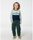 ფოტო #2 პროდუქტის Baby Boys Baby Raglan T-Shirt With Print Sage And Navy