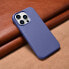 Фото #13 товара Чехол для iPhone 14 Pro Max ICARER из натуральной кожи MagSafe Case Leather светло-фиолетовый