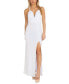 ფოტო #1 პროდუქტის Junior's Sleeveless Slit-Front Sequin Gown