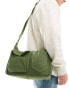 Фото #1 товара My Accessories canvas crossbody messenger bag in khaki