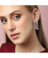 Women's Pink Embellished Abstract Drop Earrings