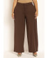 Фото #2 товара Plus Size The Ultimate Wide Leg Stretch Work Pant