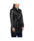 ფოტო #3 პროდუქტის Women's Triss Genuine Leather Double Breasted Trench coat