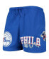 Фото #2 товара Men's Royal Philadelphia 76ers Mesh Capsule Shorts