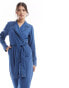 Nobody's Child Penrith wrap denim jumpsuit in blue