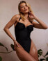 Фото #4 товара Wolf & Whistle X Emily Hughes Fuller Bust swimsuit in black