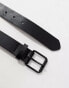 Фото #4 товара ASOS DESIGN smart faux leather belt with roller buckle in black