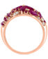 ფოტო #3 პროდუქტის EFFY® Ruby (1-3/4 ct. t.w.) & Diamond (1/8 ct. t.w.) Ring in 14k Rose Gold