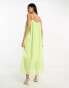 Фото #2 товара Vila floaty cami maxi dress in pastel lime green