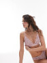 Фото #1 товара Topshop Ruby floral lace soft triangle bra in rose pink