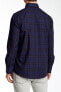 Toscano Mens Casual Midnight Plaid Long Sleeve Regular Fit Shirt Sz Medium