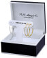 2-Pc. Set Textured Medium Hoop Earrings in Sterling Silver & 18k Gold-Plate, 1-1/4", Created for Macy's