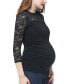 ფოტო #3 პროდუქტის Maternity Peyton Lace Trim Top