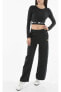 Kadın Siyah Uzun Kollu Crop T-shirt DX2315-010