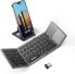 Фото #3 товара Samsers Foldable Bluetooth Keyboard - Portable Wireless with Stand Holder, Rechargeable Ultra Slim Compatible with iOS Android Windows Smartphone Tablet Laptop Black