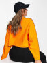 ellesse sweatshirt with contrast stitching in orange