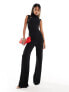 Фото #1 товара ASOS DESIGN sleeveless high neck jumpsuit with cut out in black